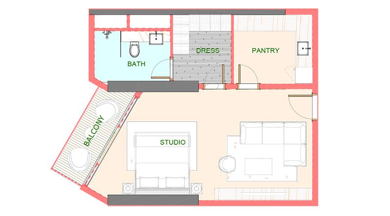 Playa Viva Al Marjan Island Studio Apartment Floor Plan Playa Viva Al Marjan Island Studio Apartment Floor Plan
